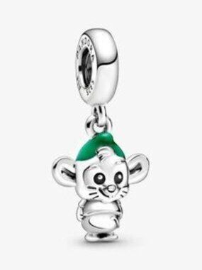 Pandora Mouse Charm with Green Hat